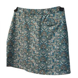 Peter Millar Teal Paisley Golf Women's Skort
